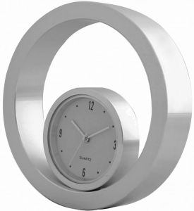 Reloj metálico de aluminio.